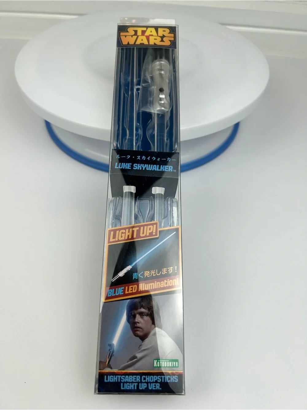 Kotobukiya Star Wars Luke Skywalker Lightsaber Chopsticks Blue LED 9.6